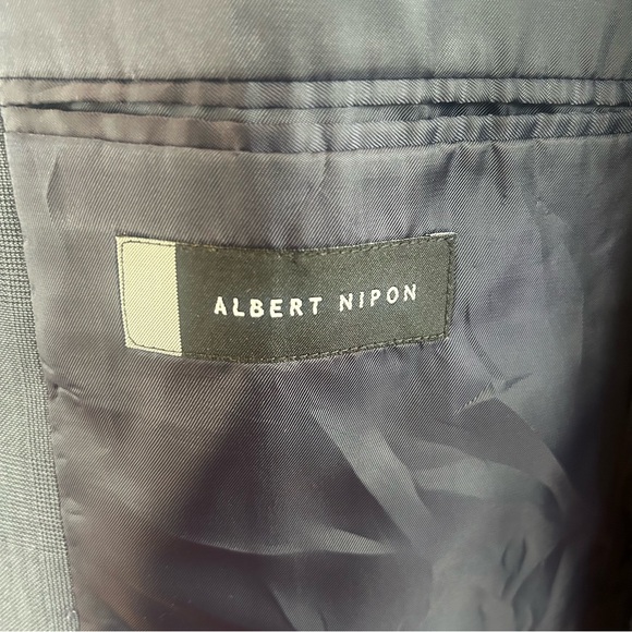 Albert Nipon Jacket Adult 40R Solid Gray Single Breasted Sport Jacket Blazer - Picture 10 of 12
